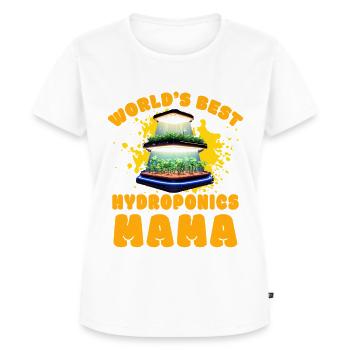 World's best Hydroponics Mama - Women's Premium Organic T-shirt - white - Front - AI Model Female 172 dark (172cm)