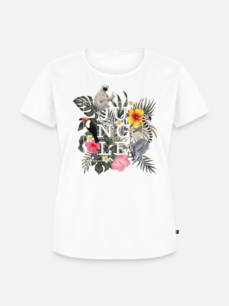 Jungle Lemur - Frauen Premium Bio T-Shirt - Weiß