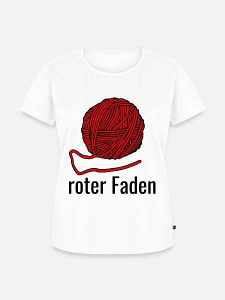 Roter Faden - Frauen Premium Bio T-Shirt - Weiß