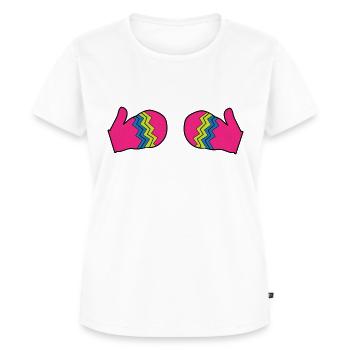 Vrolijk kerstfeest - Vrouwen Premium Bio T-shirt - wit - Voor - AI Model Female 172 dark (172cm)