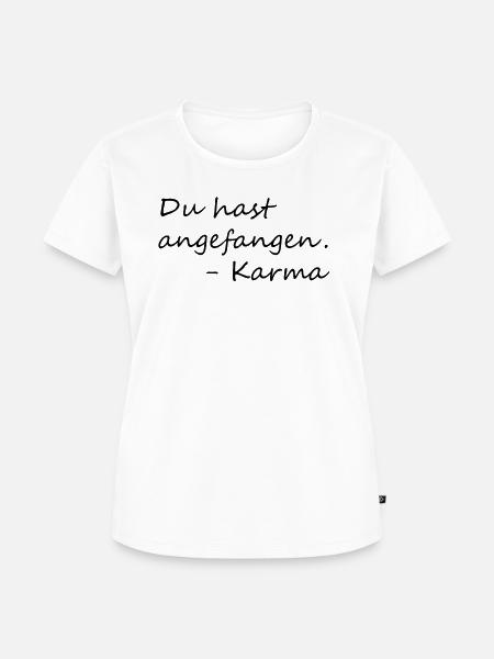 Karma - Frauen Premium Bio T-Shirt - Weiß