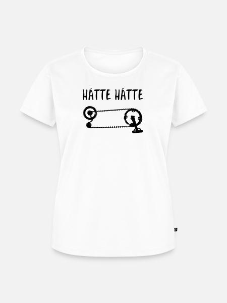 Hätte Hätte Fahrradkette - Frauen Premium Bio T-Shirt - Weiß