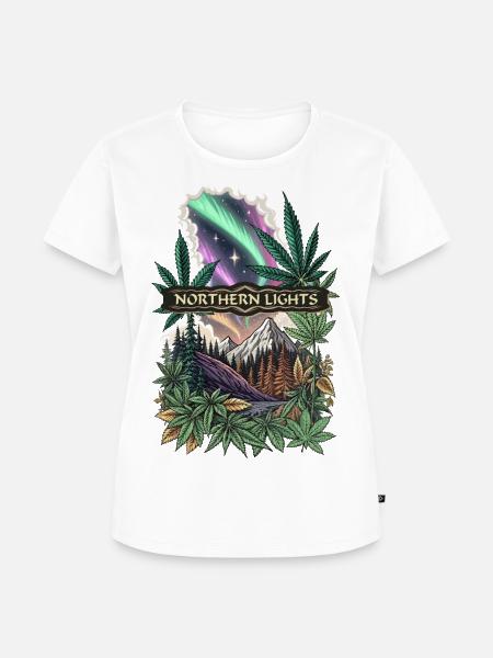 NORTHERN LIGHTS - Frauen Premium Bio T-Shirt - Weiß