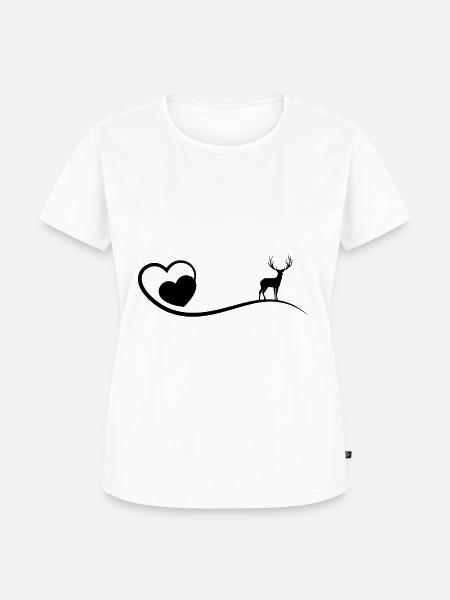 Herz und Jagd - (3) - Frauen Premium Bio T-Shirt - Weiß