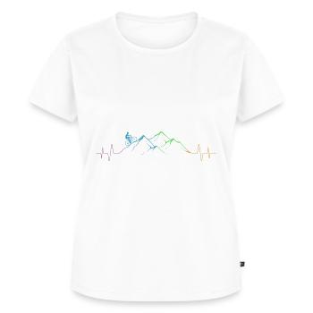 Mountain bikers on mountain - - Women's Premium Organic T-shirt - white - Front - AI Model Female 172 dark (172cm)