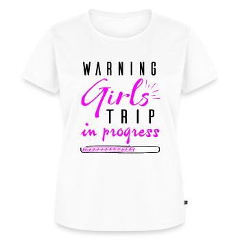 Mädelstrip Girls Trip Crew Mädelstour Mädelscrew - Frauen Premium Bio T-Shirt - Weiß - Vorne - AI Model Female 172 dark (172cm)