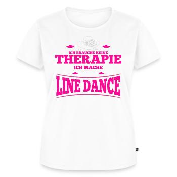 Line Dance T-Shirt Cadeau Ligne Dancer - T-shirt Premium bio Femme - blanc - Devant - AI Model Female 172 dark (172cm)
