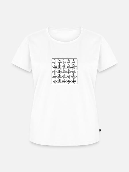 Labyrinth - Frauen Premium Bio T-Shirt - Weiß