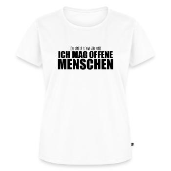 Ich bin OP Schwester und ich mag offene Menschen - Frauen Premium Bio T-Shirt - Weiß - Vorne - AI Model Female 172 dark (172cm)