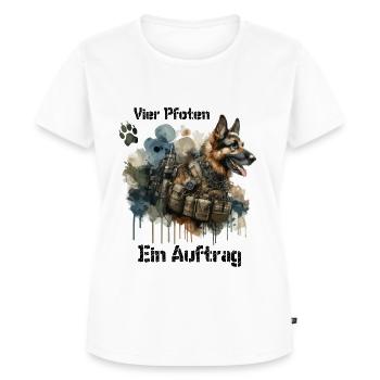 Buddy - Diensthund - Frauen Premium Bio T-Shirt - Weiß - Vorne - AI Model Female 172 dark (172cm)