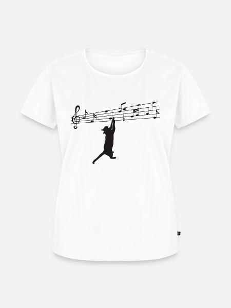 Musik und Chat - Frauen Premium Bio T-Shirt - Weiß