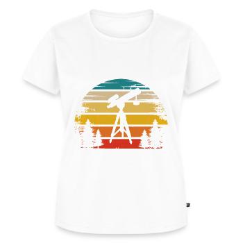 Soleil rétro et astronomie - - T-shirt Premium bio Femme - blanc - Devant - AI Model Female 172 dark (172cm)