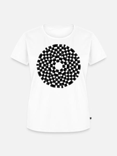Verrücktes Karo - Frauen Premium Bio T-Shirt - Weiß