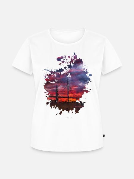 Brücke - Frauen Premium Bio T-Shirt - Weiß