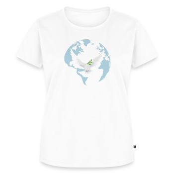 Colombe de paix - T-shirt Premium bio Femme - blanc - Devant - AI Model Female 172 dark (172cm)