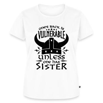 One's Back Is Vulnerable Valknut Mythology Lover - Women's Premium Organic T-shirt - white - Front - AI Model Female 172 dark (172cm)