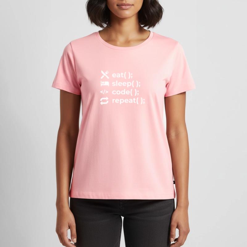 Eat Sleep Code Repeat - Coder Informatiker Frauen Premium Bio T-Shirt