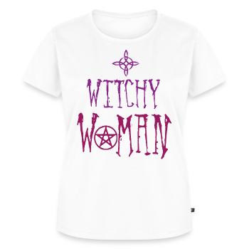 Hexenfrau, Hexerei, Wicca - Frauen Premium Bio T-Shirt - Weiß - Vorne - AI Model Female 172 dark (172cm)