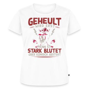 Eishockey Spieler, Eishockey - Frauen Premium Bio T-Shirt - Weiß - Vorne - AI Model Female 172 dark (172cm)