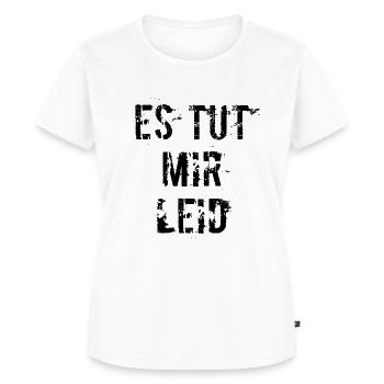 es tut mir leid - Frauen Premium Bio T-Shirt - Weiß - Vorne - AI Model Female 172 dark (172cm)
