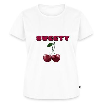 Cherries - Cherries sweety - Women's Premium Organic T-shirt - white - Front - AI Model Female 172 dark (172cm)