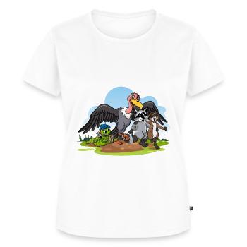 Papa de chats fiers - T-shirt Premium bio Femme - blanc - Devant - AI Model Female 172 dark (172cm)