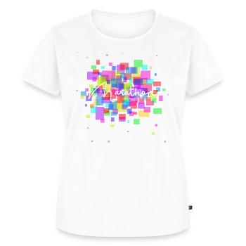 Marathon (coloré) - T-shirt Premium bio Femme - blanc - Devant - AI Model Female 172 dark (172cm)