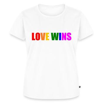 Love wins - Frauen Premium Bio T-Shirt - Weiß - Vorne - AI Model Female 172 dark (172cm)