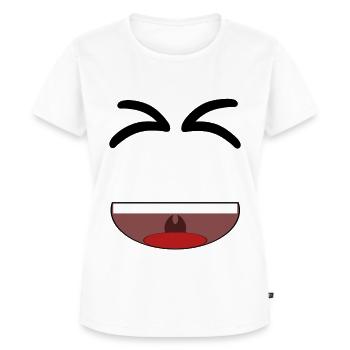 Emoji laugh - Women's Premium Organic T-shirt - white - Front - AI Model Female 172 dark (172cm)