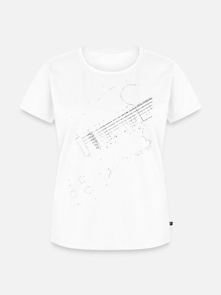 schwarze SG Gitarre - Frauen Premium Bio T-Shirt - Weiß