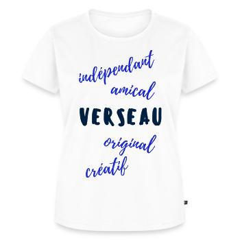 Tee shirt verseau - T-shirt Premium bio Femme - blanc - Devant - AI Model Female 172 dark (172cm)