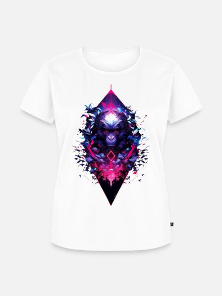 mera street art monkey eleven - Frauen Premium Bio T-Shirt - Weiß