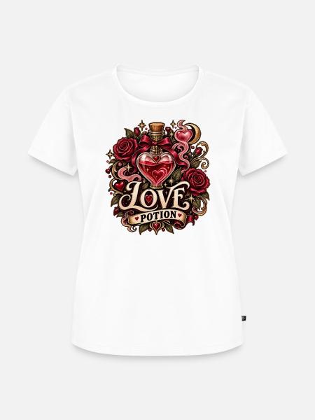 Love Potion – Romantischer Zaubertrank - Frauen Premium Bio T-Shirt - Weiß
