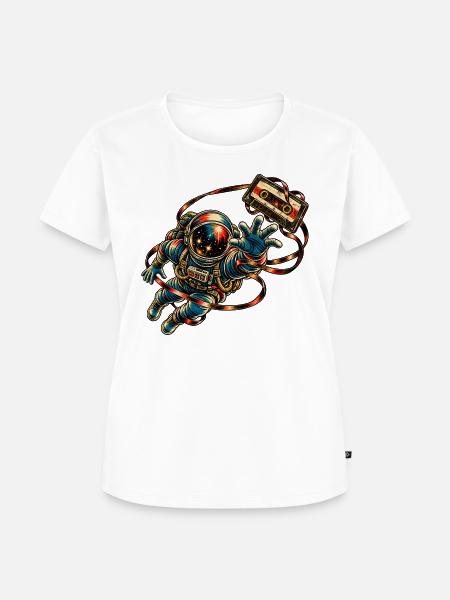 KOSMISCHER ROCKER | Mixtape - Frauen Premium Bio T-Shirt - Weiß