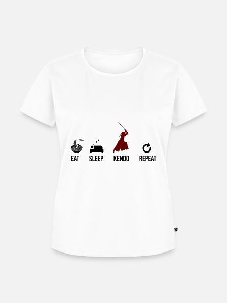 Japanischer Schwertkampf Kendo - Frauen Premium Bio T-Shirt - Weiß