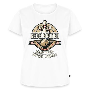 Kegelbrüder Kegel Kegelverein Design zum Kegeln - Frauen Premium Bio T-Shirt - Weiß - Vorne - AI Model Female 172 dark (172cm)