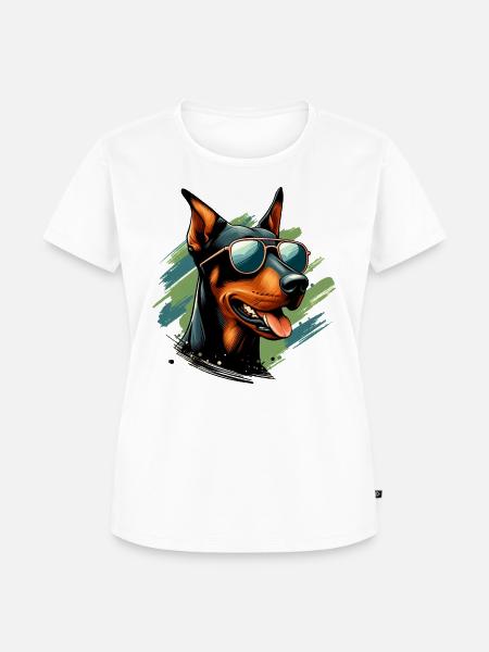 Dobermann Das Modell - Frauen Premium Bio T-Shirt - Weiß