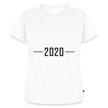2020 en pointillés - T-shirt Premium bio Femme - blanc - Devant - AI Model Female 172 dark (172cm)
