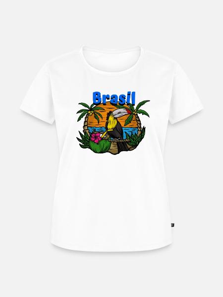 Brasil-Shirts Logo - Frauen Premium Bio T-Shirt - Weiß
