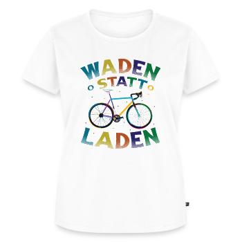 Waden Statt Laden, Mountain Bike, MTB. - Frauen Premium Bio T-Shirt - Weiß - Vorne - AI Model Female 172 dark (172cm)