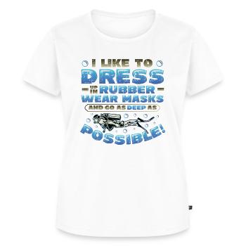 Tiefseetaucher, Gerätetauchen - Frauen Premium Bio T-Shirt - Weiß - Vorne - AI Model Female 172 dark (172cm)