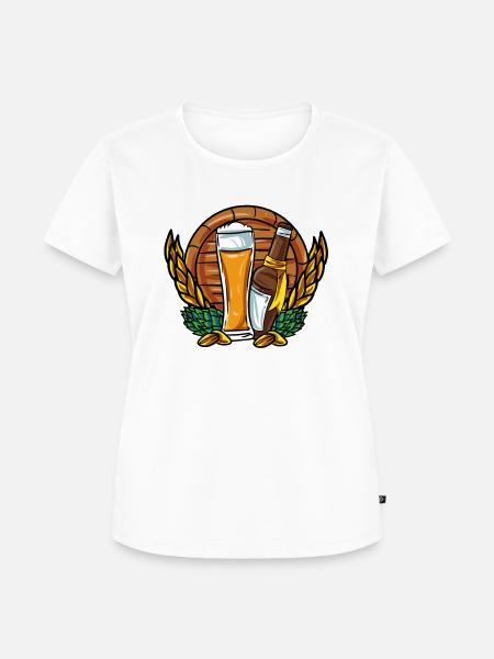 Bier Bierfass Weizenbier - Frauen Premium Bio T-Shirt - Weiß