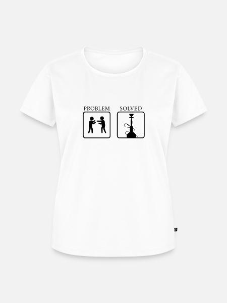 Shisha Hookah Wasserpfeife - Frauen Premium Bio T-Shirt - Weiß