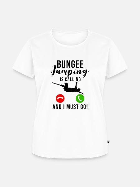 Bungee Jumping - Frauen Premium Bio T-Shirt - Weiß