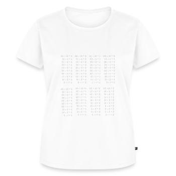 Einmaleins auf dem Kopf gestellt - Frauen Premium Bio T-Shirt - Weiß - Vorne - AI Model Female 172 dark (172cm)