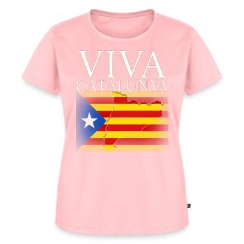 Viva Catalunya - T-shirt Premium bio Femme - rose - Devant - AI Model Female 172 dark (172cm)