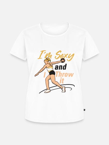Leichtathletik Leichtathletik Wurf Athlet - Frauen Premium Bio T-Shirt - Weiß