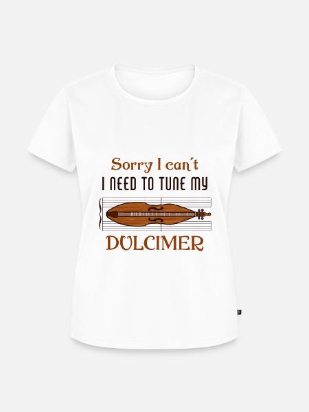 Musikinstrumenten-Musiker, Berg-Dulcimer-Spieler - Frauen Premium Bio T-Shirt - Weiß