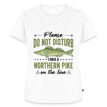 Fishermen Fishermen Fishermen Northern pike - Women's Premium Organic T-shirt - white - Front - AI Model Female 172 dark (172cm)
