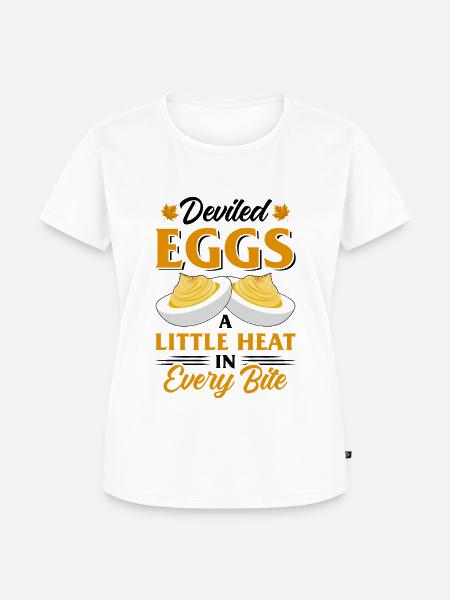 Teufelsei Spruch - Frauen Premium Bio T-Shirt - Weiß